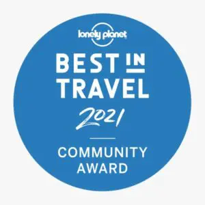 Lonely planet best in travel 2021 community award.