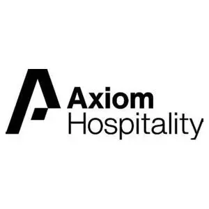 A logo for axiom hospitality.