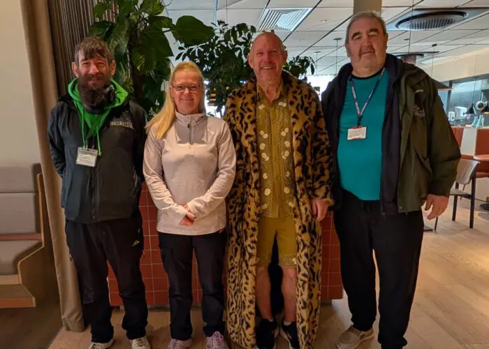 Invisible Cities Liverpool trainee walking tour guides with Manchester guide Ste